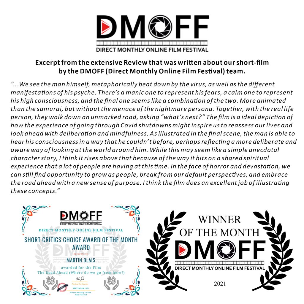 DMOFF review and laurels for The Road Ahead short-film