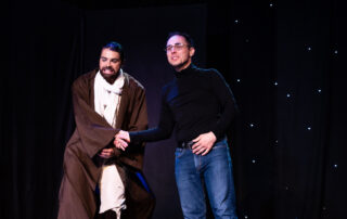 Martin Blais visible in a stage photo from La Guerre des Cônes at Fringe 2025, view 6