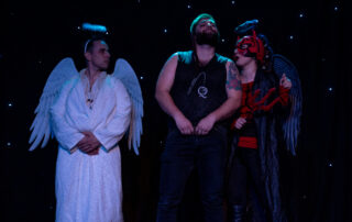 Martin Blais visible in a stage photo from La Guerre des Cônes at Fringe 2025, view 10