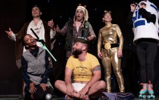 Martin Blais visible in a stage photo from La Guerre des Cônes at Fringe 2025, view 17