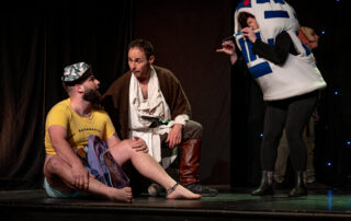 Martin Blais visible in a stage photo from La Guerre des Cônes at Fringe 2025, view 16