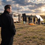 Martin Blais sur le plateau de La Mélancolie / Martin Blais on the set of La Mélancolie